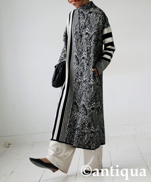antiqua（アンティカ） ワンピース 柄ニット ワンピース : ZOZOTOWN