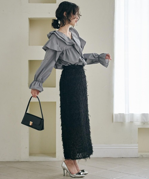 「RANAN」 長袖ブラウス M オフホワイト レディース_画像2