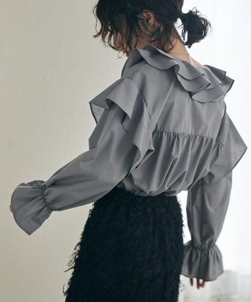 「RANAN」 長袖ブラウス M オフホワイト レディース_画像3