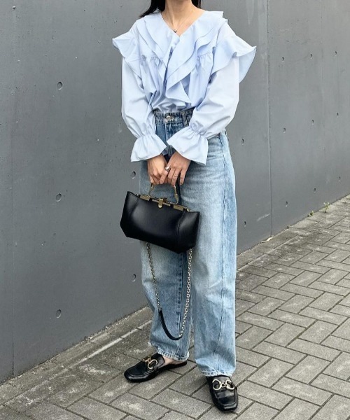 「RANAN」 長袖ブラウス M オフホワイト レディース_画像7