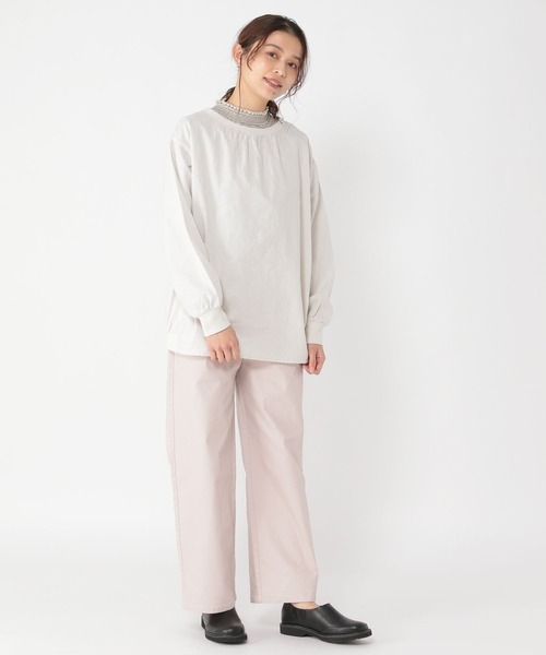 「studio CLIP」 長袖ブラウス MEDIUM ライトベージュ レディース_画像5