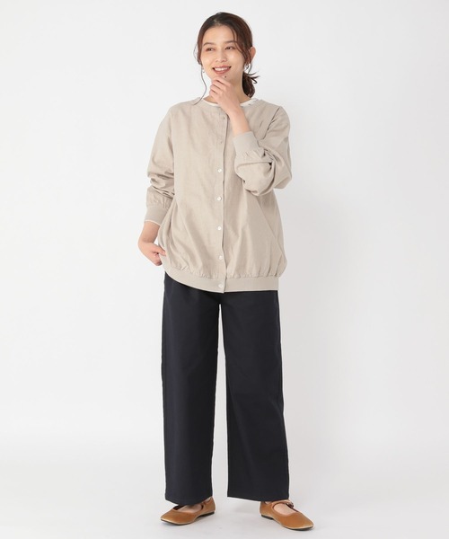 「studio CLIP」 長袖ブラウス MEDIUM ライトベージュ レディース_画像7