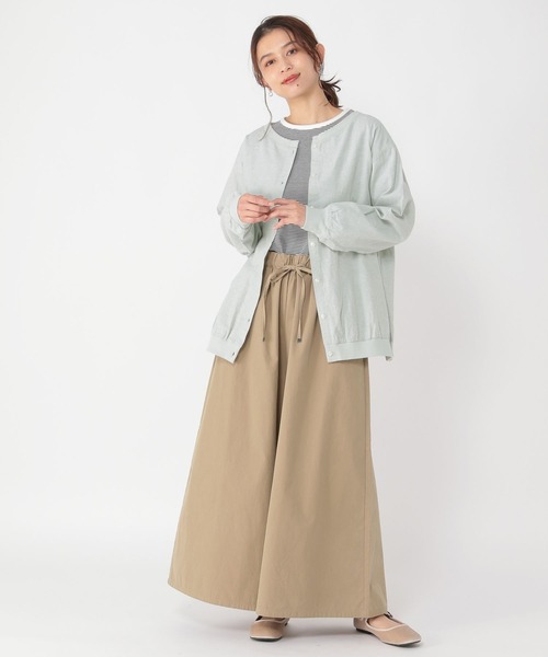 「studio CLIP」 長袖ブラウス MEDIUM ライトベージュ レディース_画像9