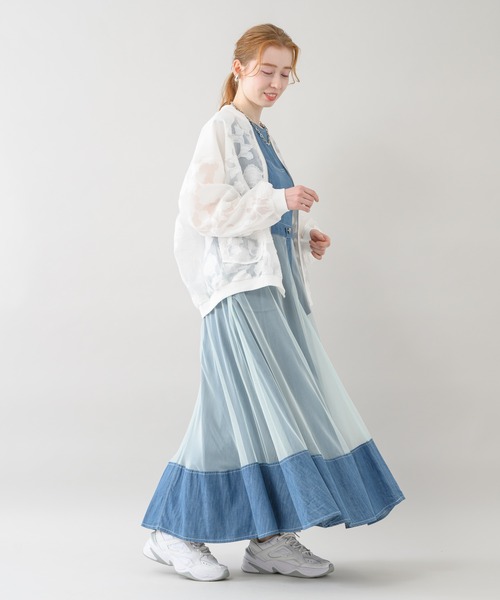 「DOLLUPOOPS」 ノースリーブワンピース FREE ネイビー レディース_画像7