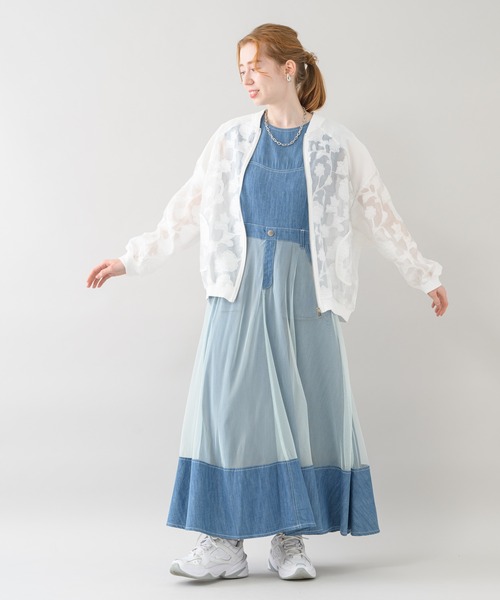 「DOLLUPOOPS」 ノースリーブワンピース FREE ネイビー レディース_画像8