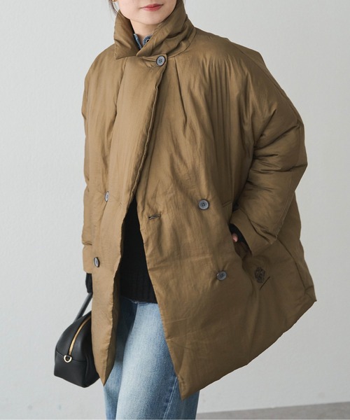 pual ce cinダウンジャケット リサイクルダウンジップアップフードジャケット（ダウンジャケット