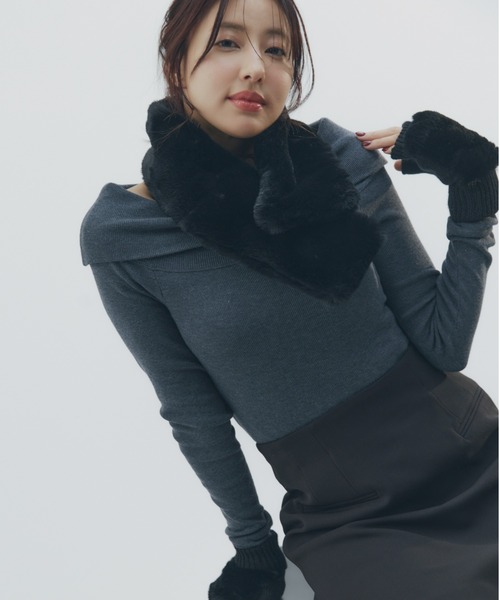 ピンキー&ダイアンリアルファーマフラー PINKY&DIANNE（ピンキー アンド ダイアン） ストール マフラー ファー