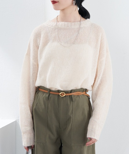 「SHENERY」 長袖ニット FREE グレー レディース_画像7