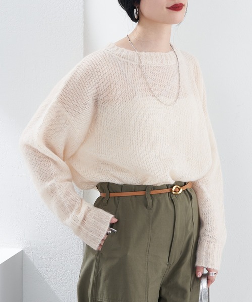 「SHENERY」 長袖ニット FREE グレー レディース_画像9