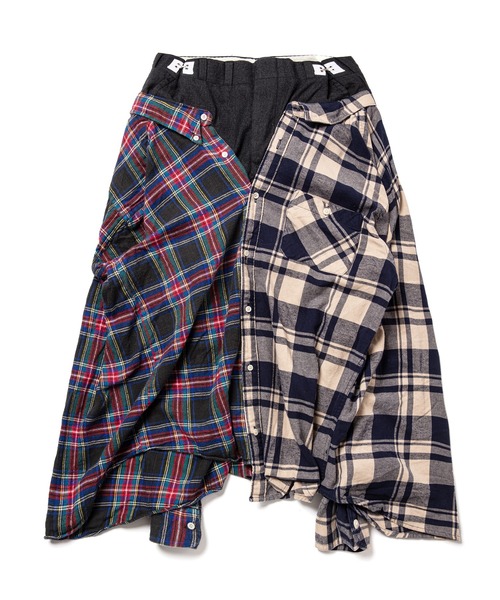 yuumi ARIA リメイク　カーゴスカート　ワンピース　ユウミアリア YuumiARIA スカート REMAKE DOCKING SKIRT/リメイクドッキングスカート