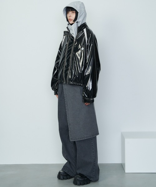 「AIVER」 ブルゾン MEDIUM ダークブラック メンズ_画像2