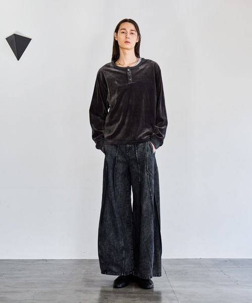 HARE（ハレ） ヘンリーネック tシャツ ユルネックヘンリーネックプル 