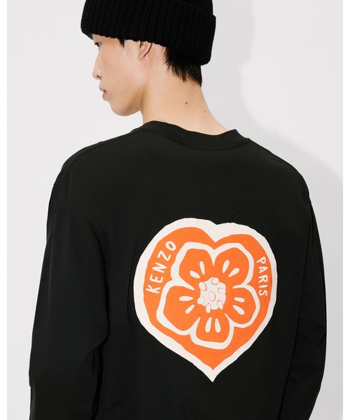 tシャツ 'KENZO Boke Heart' リラックス ロングスリーブ Tシャツ イン コットン メンズ