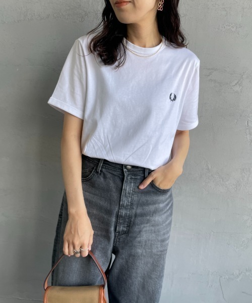 FRED PERRY（フレッドペリー） tシャツ 半袖 ワンポイントロゴ刺繍