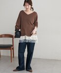 キャミソール 「Noka」レース使いキャミチュニックの詳細画像3