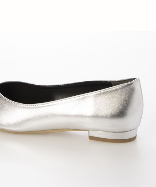「Fin」 フラットパンプス 22.5cm シルバー レディース_画像5