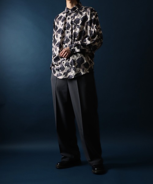 「ANPAS」 「ciao」長袖シャツ L ブラック系その他5 メンズ_画像5