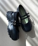 パンプス 歩きやすい ダブル ストラップ スニ...の詳細画像3