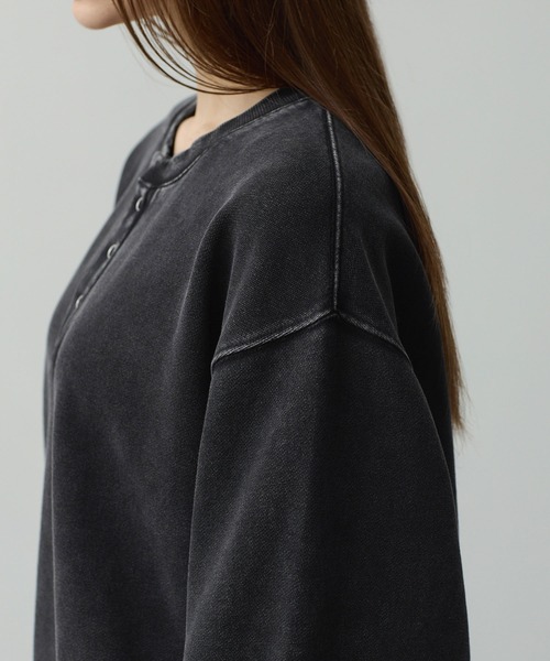 CALLNE トレーナー スウェット Vintage Henley Neck Sweat