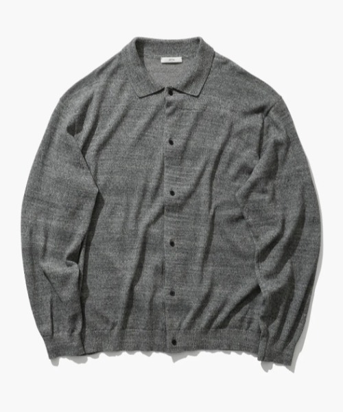 ATON（エイトン） カーディガン COTTON WASHI BOUCLE | POLO CARDIGAN