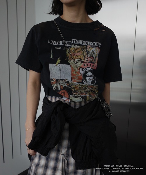 Ameri（アメリ） tシャツ 半袖 Sex Pistols DAMAGE TEE レディース