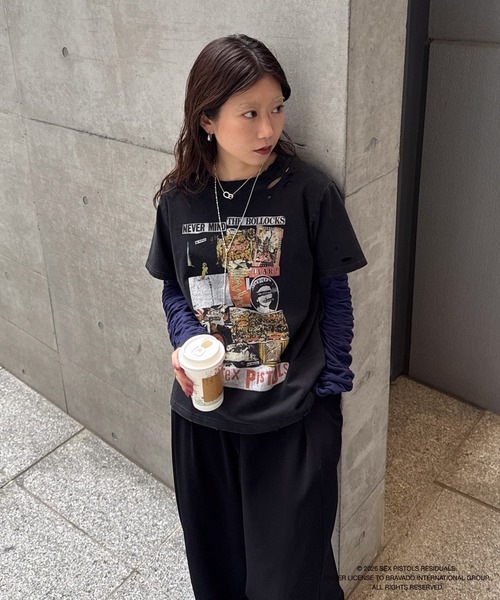 Ameri（アメリ） tシャツ 半袖 Sex Pistols DAMAGE TEE レディース