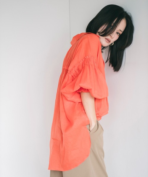 Editt by YECCA VECCA ブラウス シャツ 夏 「尾崎紗代子さん着用」綿麻