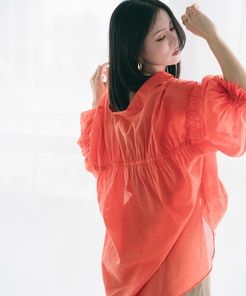 Editt by YECCA VECCA ブラウス シャツ 夏 「尾崎紗代子さん着用」綿麻
