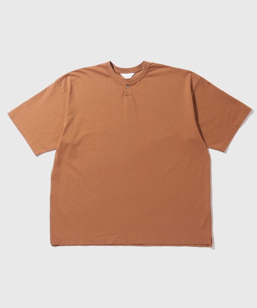 ADAM ET ROPE'（アダムエロペ） ヘンリーネック tシャツ スムース