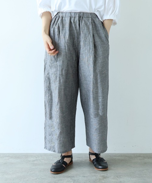 yuni ワイドパンツ パンツ L/C/Pe washer gum tuck pants レディース
