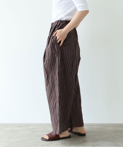 yuni ワイドパンツ パンツ L/C/Pe washer gum tuck pants レディース