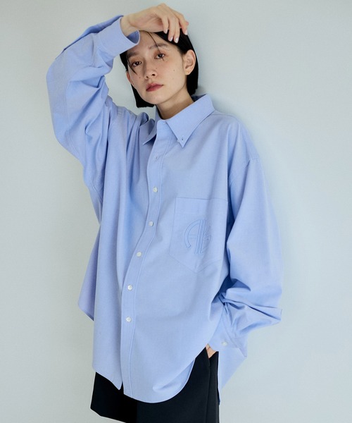 ADAM ET ROPE'（アダムエロペ） 長袖シャツ 38 サックスブルー