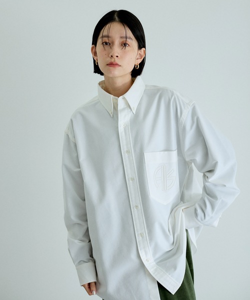 シャツ/ブラウス(長袖/七分) adam et rope shirt ADAM ET ROPE'（アダムエロペ） ブラウス シャツ ロング＆ナローシャツ