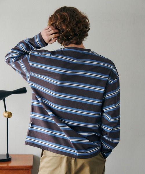 「MAISON CLUB」 長袖Tシャツ M チャコールグレー メンズ_画像7