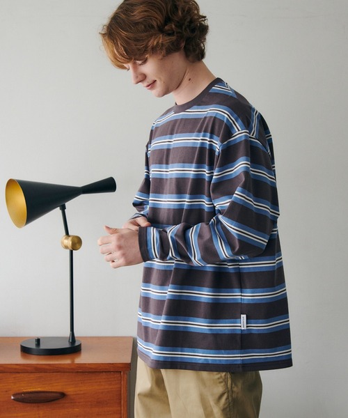 「MAISON CLUB」 長袖Tシャツ M チャコールグレー メンズ_画像9