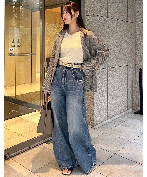 「FRAY I.D」 デニムパンツ 0 ブラック レディース_画像4