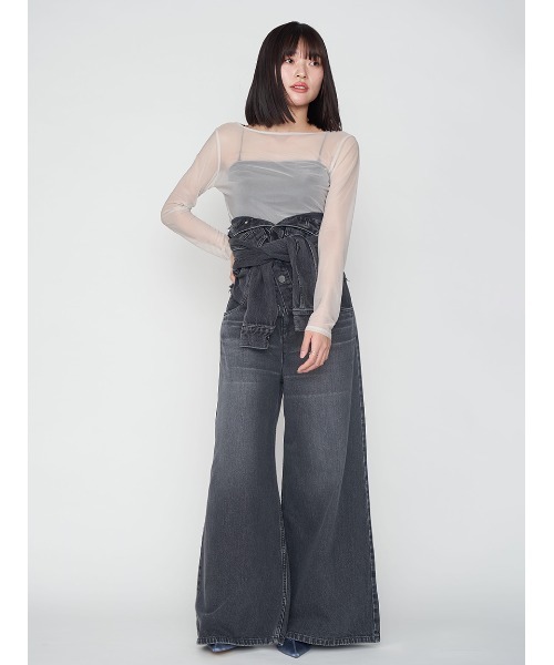 「FRAY I.D」 デニムパンツ 0 ブラック レディース_画像8