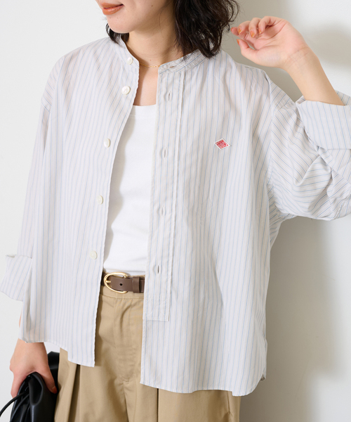 Danton（ダントン） ブラウス シャツ BAND COLLAR SHIRT #DT-B0341