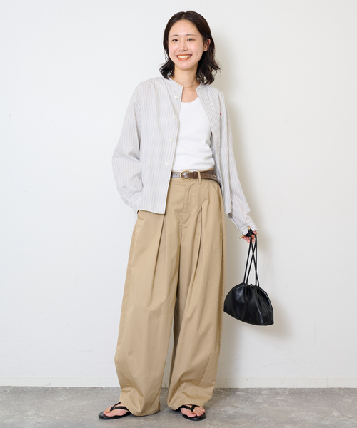 Danton（ダントン） ブラウス シャツ BAND COLLAR SHIRT #DT-B0341
