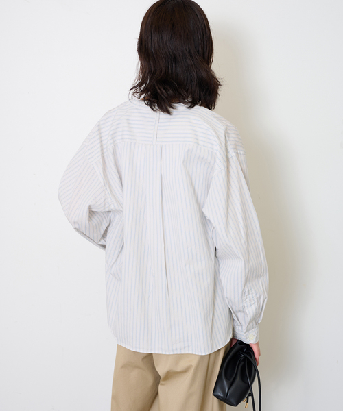 Danton（ダントン） ブラウス シャツ BAND COLLAR SHIRT #DT-B0341
