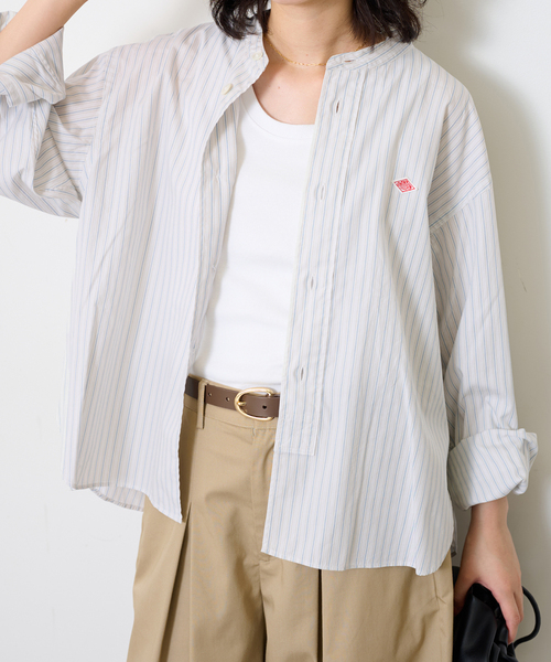 Danton（ダントン） ブラウス シャツ BAND COLLAR SHIRT #DT-B0341