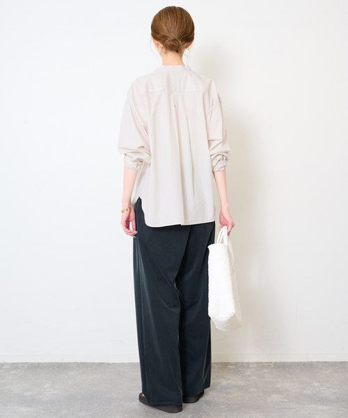 Danton（ダントン） ブラウス シャツ BAND COLLAR SHIRT #DT-B0341