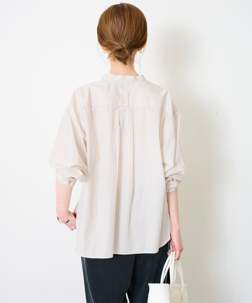 Danton（ダントン） ブラウス シャツ BAND COLLAR SHIRT #DT-B0341