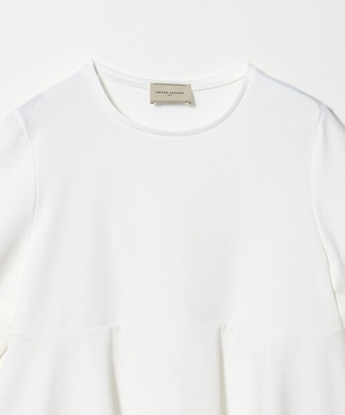 tシャツ ポンチ ペプラム ショートスリーブ カットソー レディースの画像