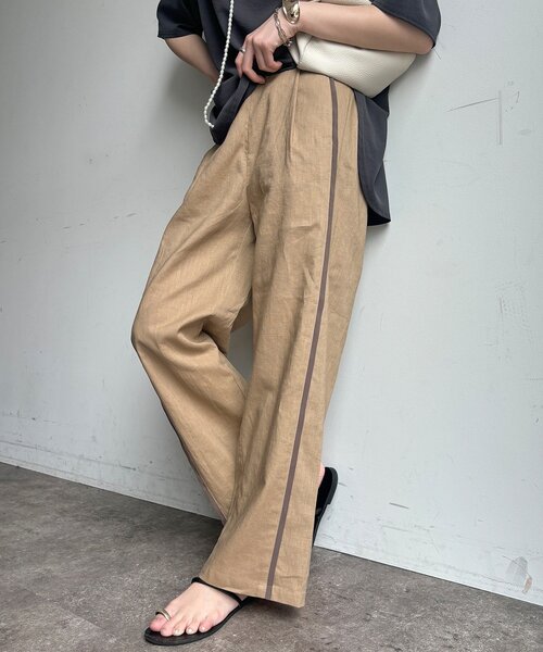 DouDou（ドゥドゥ） ワイドパンツ パンツ 「WEB限定」ラインタック