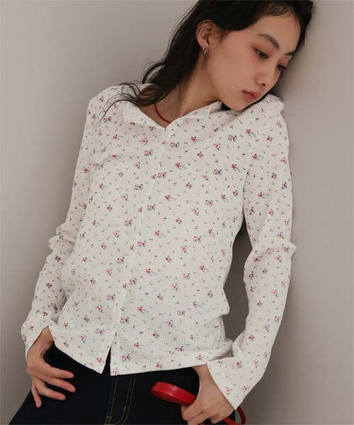 「miette」 ニットカーディガン M アイボリー レディース_画像5