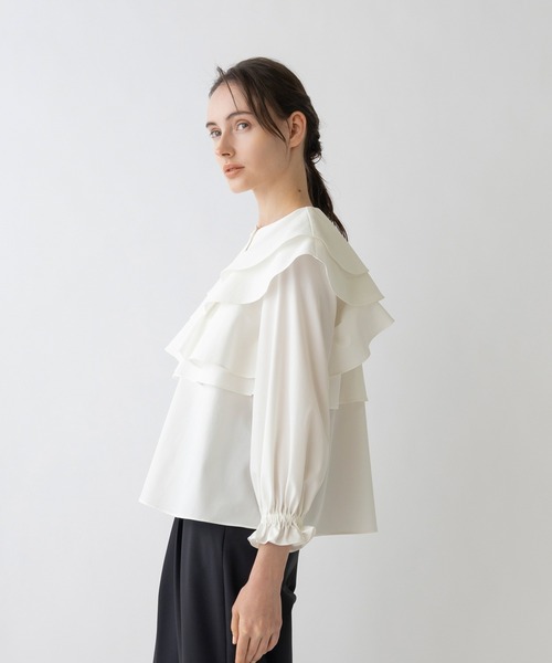 「Sono」 長袖ブラウス 1 ネイビー レディース_画像2
