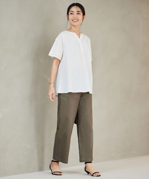 「J.PRESS」 半袖カットソー F ベージュ レディース_画像2