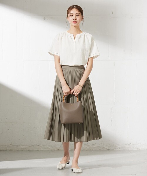 「J.PRESS」 半袖カットソー F ベージュ レディース_画像8