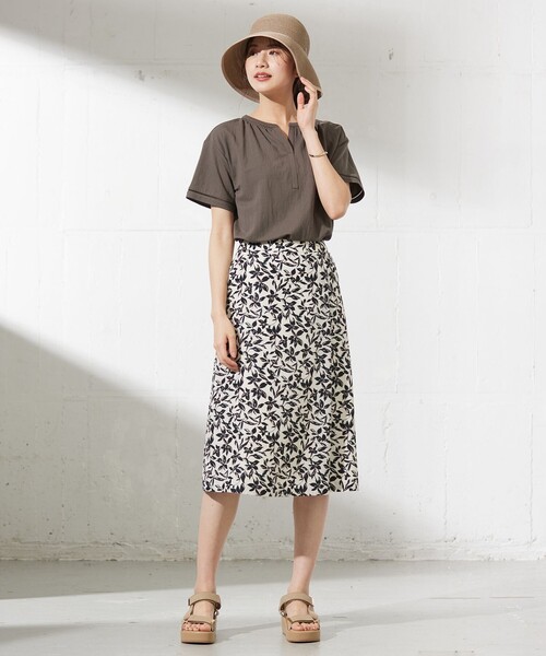「J.PRESS」 半袖カットソー F ベージュ レディース_画像9